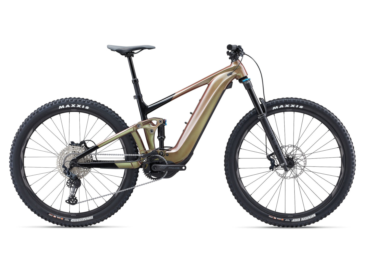 Giant Trance X E+ 2 Pro 29 eMTB full suspension Messier side profile on fly rides