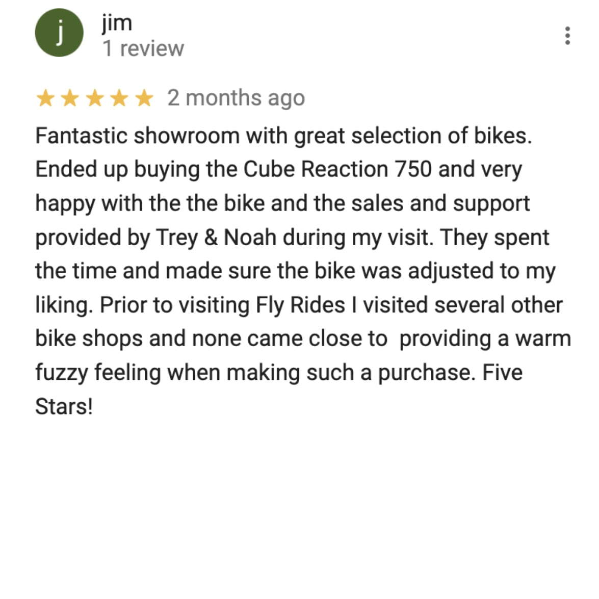 San Diego Fly Rides Customer Review by Jim