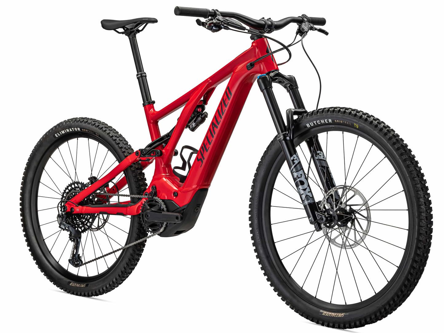Specialized Turbo Levo comp alloy emtb flo red black forward facing view  on Fly Rides